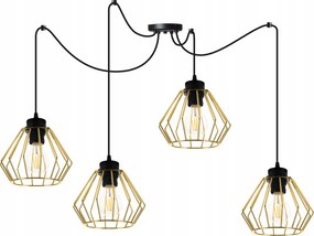 Mennyezeti Lámpa Lógó Csillár Pók Arany Loft Fekete Modern Lámpabúra