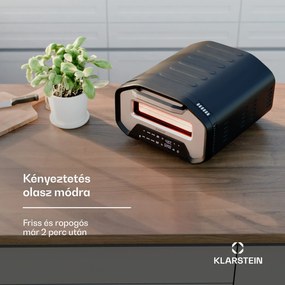 Klarstein PizzaForno elektromos pizzasütő 1 700 W teljesítménnyel, 7 program + memória funkció, digitális kijelző