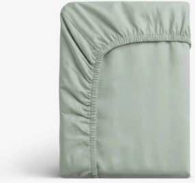 Goldea pamut gumis lepedő - zsálya színű 160 x 200 cm