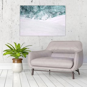Kép - Türkiz absztrakció (90x60 cm)