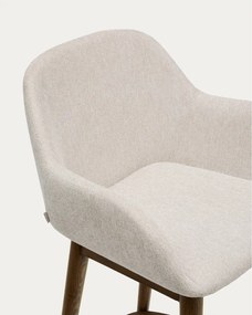 Bézs kárpitozott karfás bárszék (ülésmagasság 66 cm) Konna – Kave Home