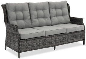 Garden Point antracit Malaga háromszemélyes technorattan kanapé