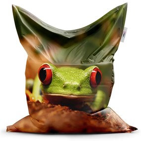 Classic babzsák zöld béka - gyerek, zöld / barna