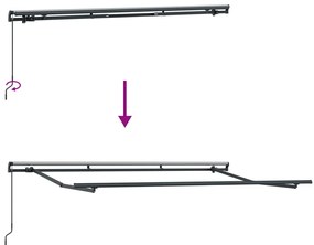 Visszahúzható Kézi Művelet 3.5x2 cm Fém Napernyő Váz
