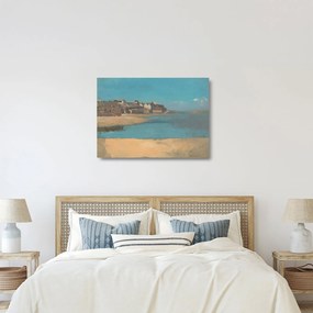 Üveg kép - Odilon Redon, Village by the Sea in Brittany, reprodukciók (70x50 cm)