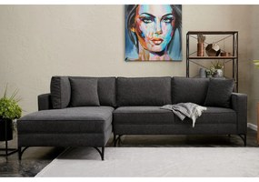 Sarokkanapé Berlin Balos - Antracit, Fekete