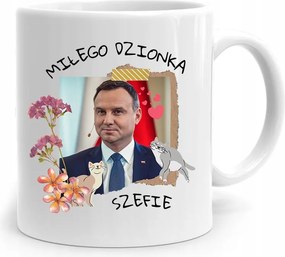 Andrzej Duda Elnök Bögre Szép Napot Nyomtatott Fotóval