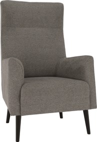 Füles fotel, szürke/fekete, SAMY