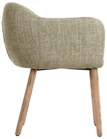 Világoszöld kárpitozott karfás étkezőfotel szett 2 db-os Blaine – Light &amp; Living