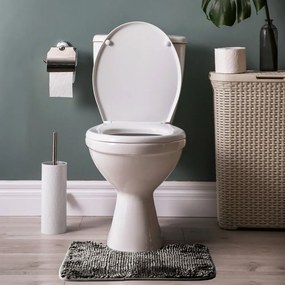 Sötétszürke fürdőszobai kilépő szett 2 db-os WC-hez 80x50 cm Bati – Restilo