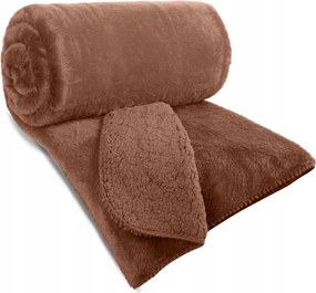 Dekoratív ágytakaró Nina 170x210 mocha szőrme és bolyhos