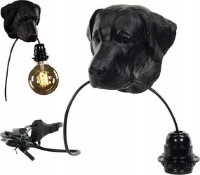 Kutya Lámpa Fekete Fali Lámpa felakasztható kapcsolóval dekoráció