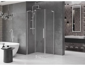 Mexen Velar L, zuhanykabin tolóajtóval 110 x 85 cm, 8mm átlátszó üveg, króm, 871-110-085-03-01