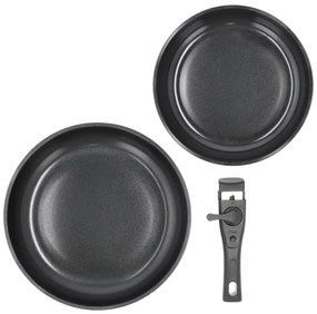 Alumínium serpenyő készlet levehető nyéllel, tapadásmentes felülettel, 2 db-os ø 28 cm – Holm