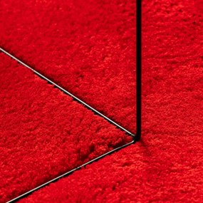 HUARTE piros rövid szálú puha és mosható szőnyeg 140 x 200 cm