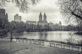 Poszter 86,4x56,8cm Alsó-Manhattan panoráma a Central Park 3-ból, Assaf Fra