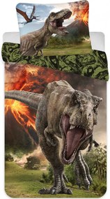 Gyerek pamut ágyneműhuzat JURASSIC WORLD VOLCANO színes Ágyneműhuzat mérete: 70 x 90 cm | 140 x 200 cm