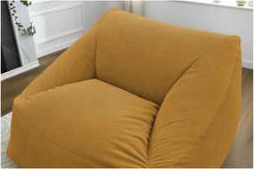 Sárga kordbársony babzsákfotel Lilibet – Bobochic Paris