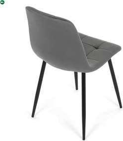 Jídelní židle, šedá, sametová látka, CT-V5081 GREY4