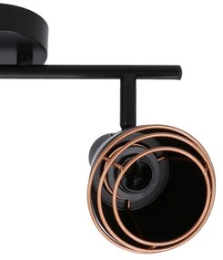 Fali spotlámpa NERIA 2xE14/40W/230V fekete/réz