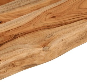 tömör akácfa téglalap alakú fali polc 120 x 20 x 2,5 cm