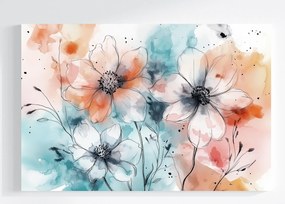 Vászonkép Canvas Grafika Rajz Természet Virágok Tavasz Nyár 60x40