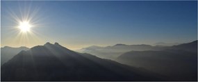 Kép - A hegycsúcsok felett (120x50 cm)