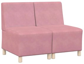 Karfa Nélküli Modularis Kanapé Egység 2 pcs Rózsaszín