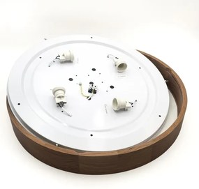 Brilagi - LED mennyezeti lámpa CARVALHO 4xE27/60W/230V tölgy-cseresznye átm. 57,5 cm