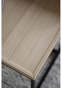 Natúr színű dohányzóasztal tölgyfa asztallappal ø 70 cm Deerfield – Rowico