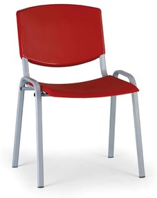 Design konferencia szék - szürke lábak, piros