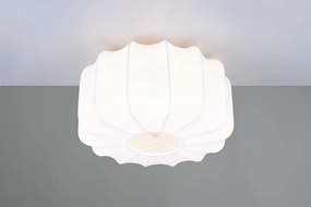 Fehér fém mennyezeti lámpa textil búrával ø 40 cm Madleine – Reality