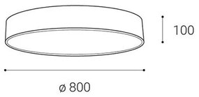 LED2 - LED Dimmelhető mennyezeti lámpa MONO LED/100W/230V 3000K/4000K fehér