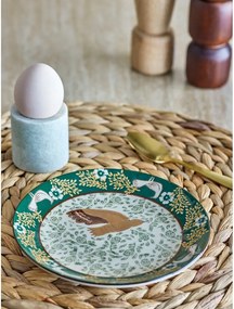Zöld desszertes kőedény tányér ø 16 cm Hezha – Bloomingville