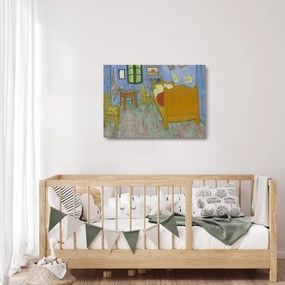 Üveg kép - Vincent van Gogh, The Bedroom, reprodukciók (70x50 cm)