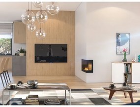 InFire - Sarok BIO kandalló 45x90 cm 3kW fekete