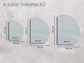 Atipikus tükör LED világítással A2 65x84