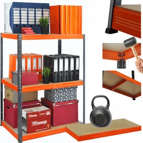 Tárolószekrény garázs fém állvány Helios 106x75x50cm 3Px175kg