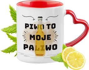 Vicces Piros Bögre Szív Alakú Füllel Ajándék