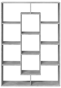 betonszürke szerelt fa könyvszekrény 102 x 29 x 143 cm
