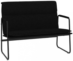 vidaXL fekete szövet pad 100 x 64 x 80 cm