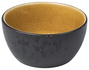 Fekete-borostyán színű kőedény tálka 200 ml Black/Amber – Bitz
