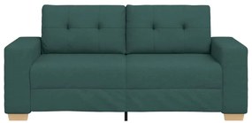 sötétzöld szövet loveseat kanapé 140 cm