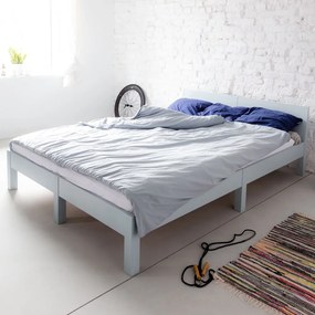 Fehér bükkfa franciaágy ágyráccsal 140x200 cm Dabi – Ragaba