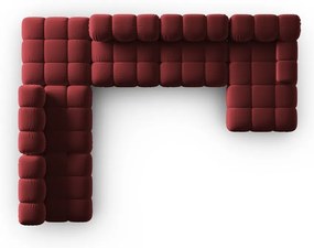 Piros bársony kanapé 379 cm Bellis – Micadoni Home