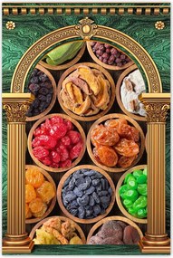 Poszterek 40x60 Aszalt gyümölcsök tálakban