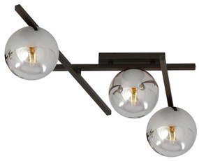 Mennyezeti lámpa SMART 3xE14/10W/230V fekete/szürke