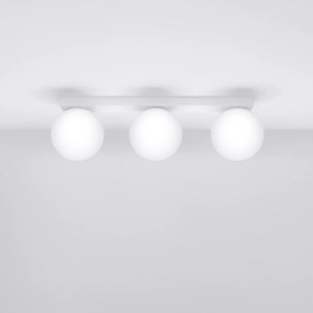 Fehér mennyezeti lámpa üveg búrával ø 12 cm Umerta – Nice Lamps