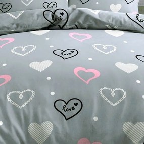 Pamut ágynemű Homa ROMEA GREY 7 részes 140X200 cm