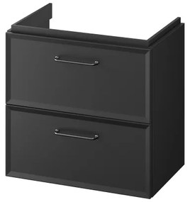 Cersanit S590-100 - MILLE SLIM 60x38 cm fekete, falra szerelhető mosdó alatti szekrény